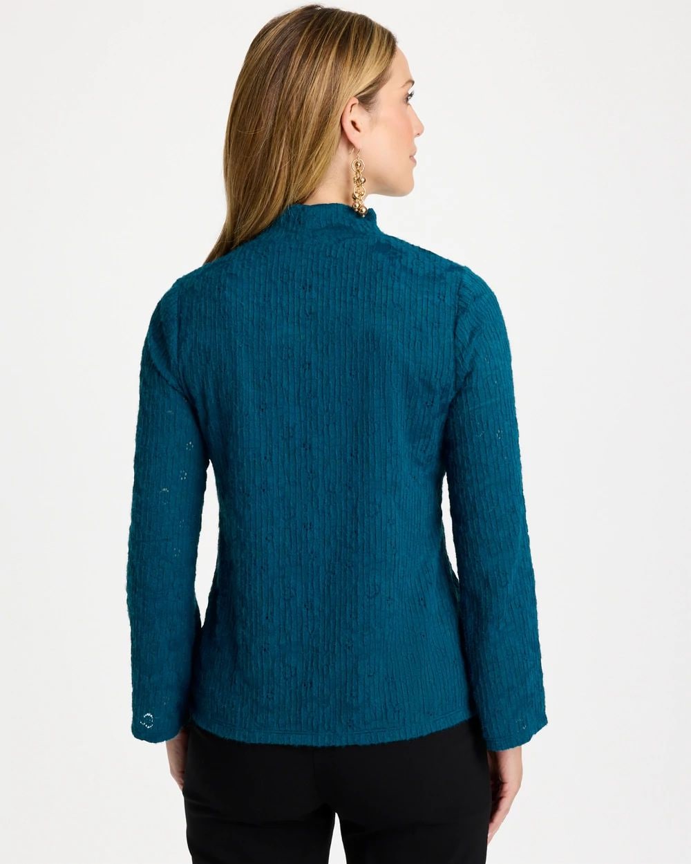 Lace Knit Long Sleeve Top | Chico's